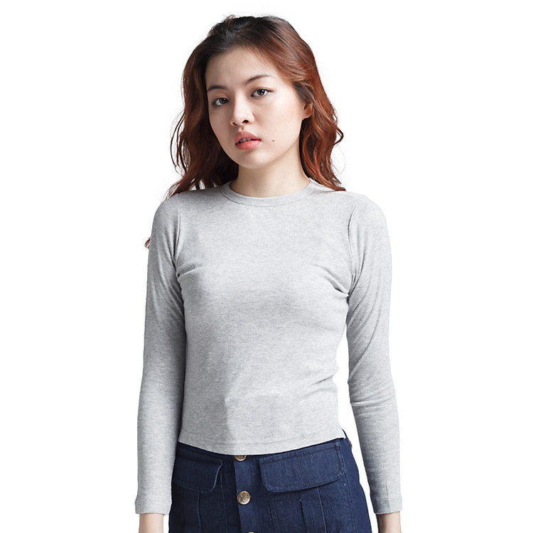 Áo Thun Body Xẻ Tà Labelle TN15-2 - Xám Nhạt
