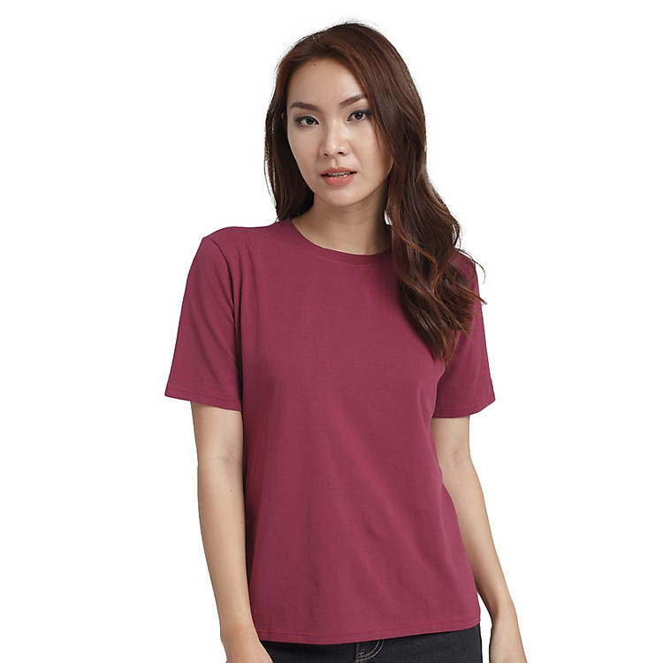 Áo Thun Cổ Tròn Labelle TN17 - Đỏ Tím