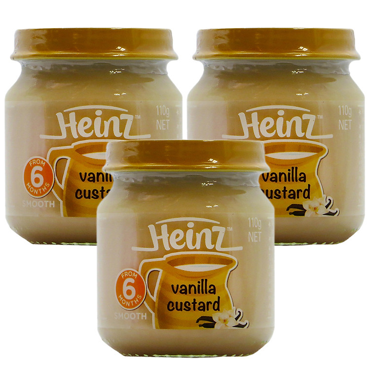 Combo 3 Hủ Custard Vị va-ni-la Heinz (110g)