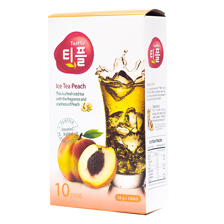 Trà Đào Hòa Tan Nokchawon Sweet Peach Iced Tea (Hộp 10 gói x 14g)