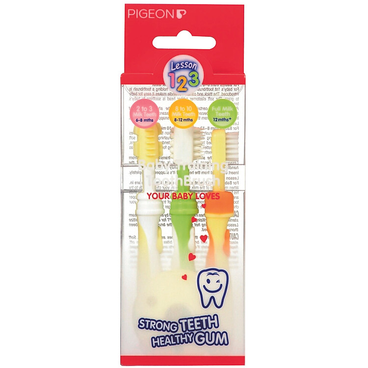 Combo 3 Bàn Chải Đánh Răng Pigeon Bước 1-2-3