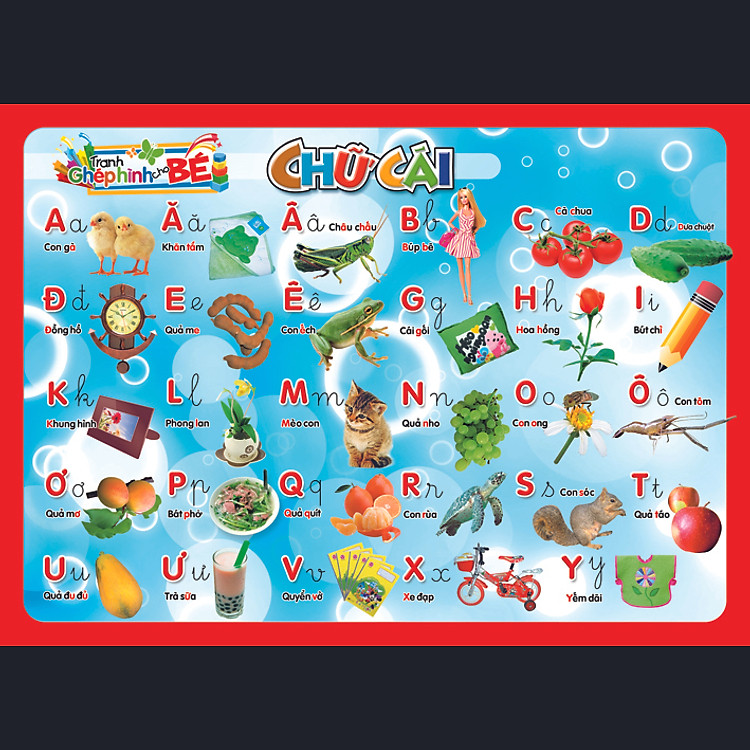 Sách Tranh Ghép Hình Cho Bé - Chữ Cái