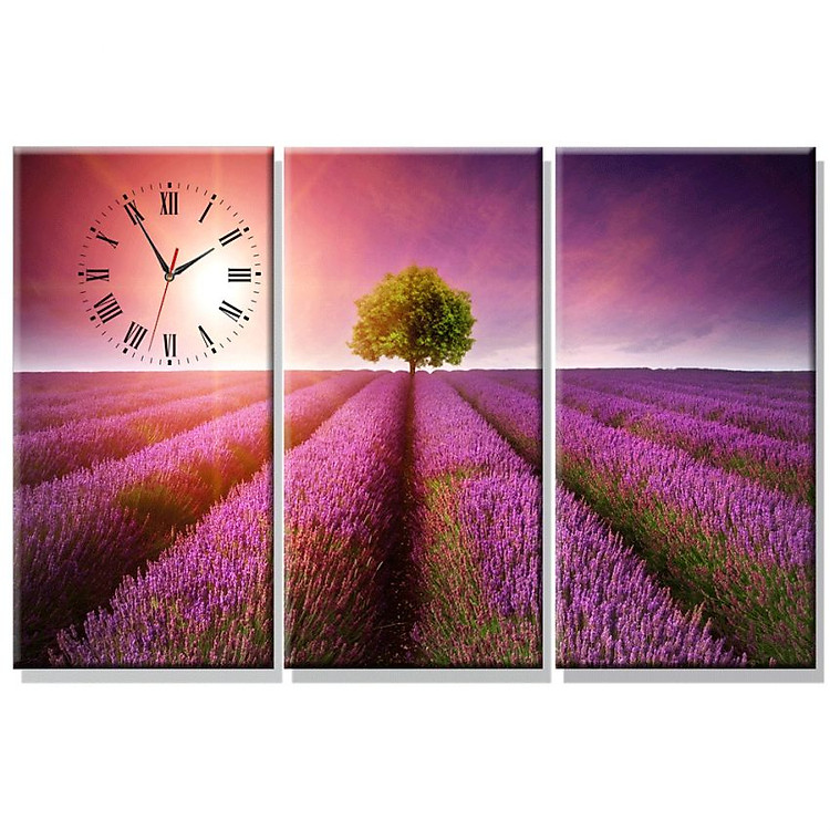 Tranh Đồng Hồ Dyvina 3T3060-26 - Chân Trời Tím