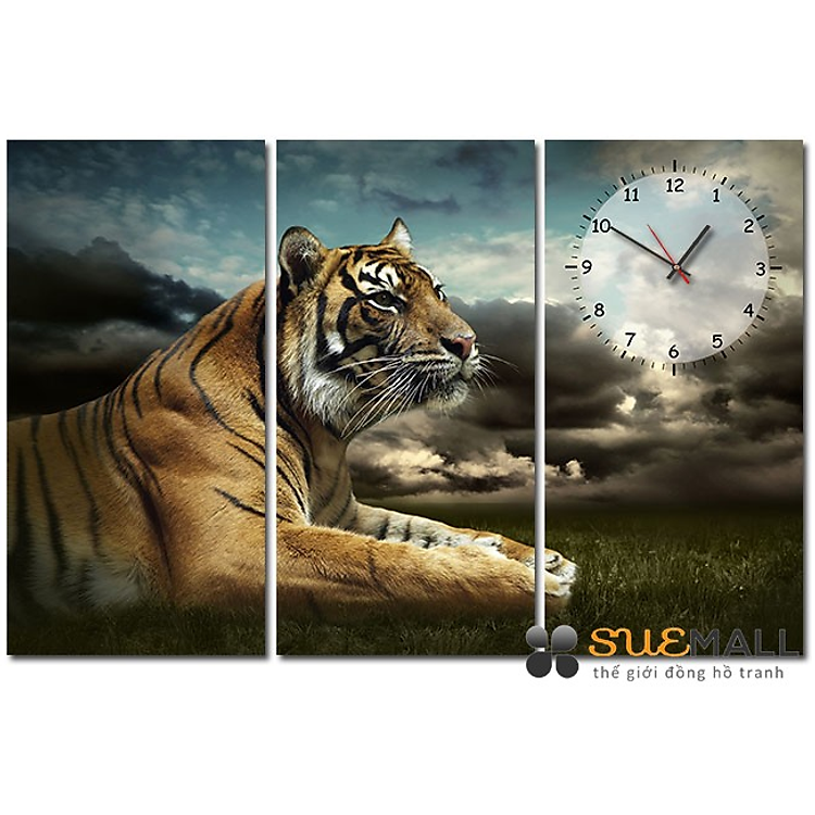Tranh Đồng Hồ Suemall DV140703 - Hổ Độc Đáo