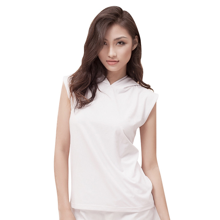 Áo Hoddies Nữ Không Tay Có Mũ Labelle TS84 - Trắng (Freesize)
