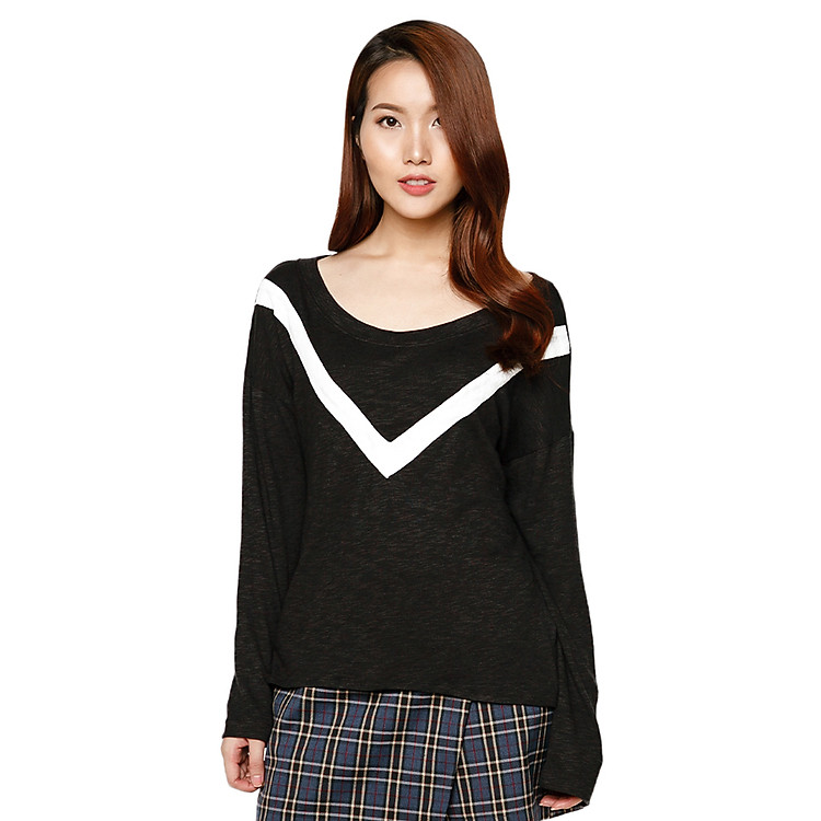 Áo Len Chữ V La Belle TS90 - Đen