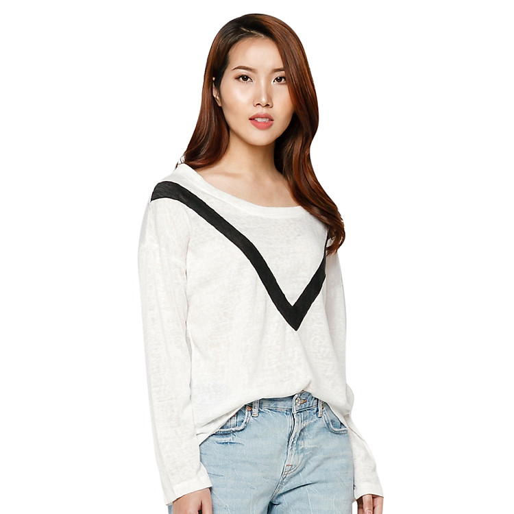 Áo Len Chữ V La Belle TS90 - Trắng