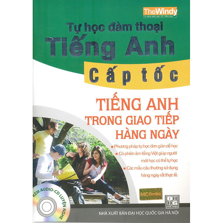 Sách Tự Học Đàm Thoại Tiếng Anh Cấp Tốc Trong Giao Tiếp Hàng Ngày + CD