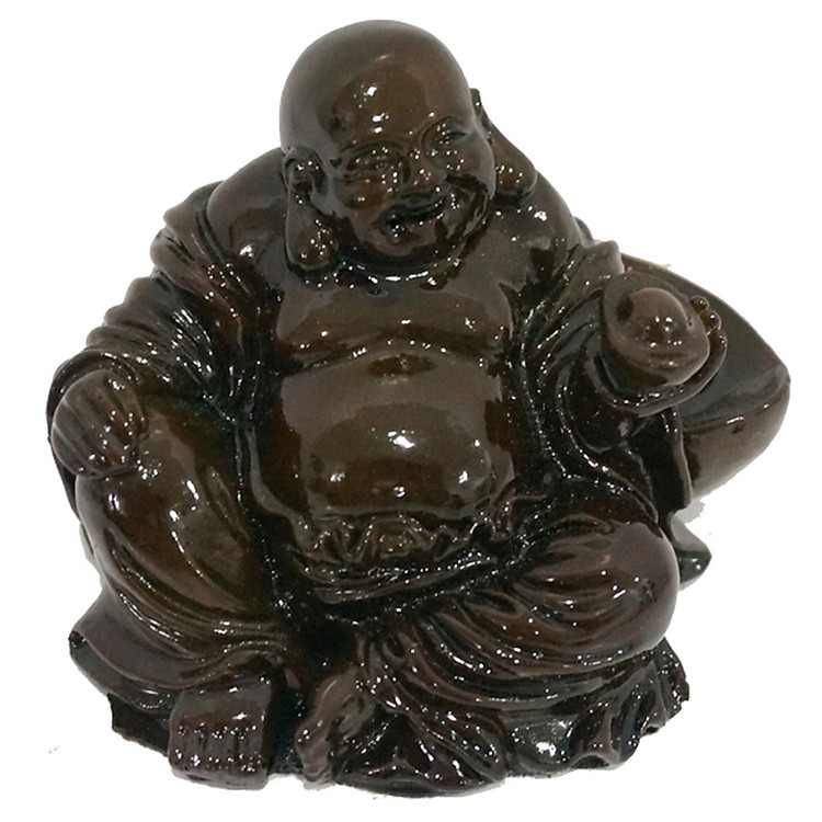 Tượng Phật Di Lặc Bát Vàng Màu Giả Gỗ Vạn Thiên Xuân NB25