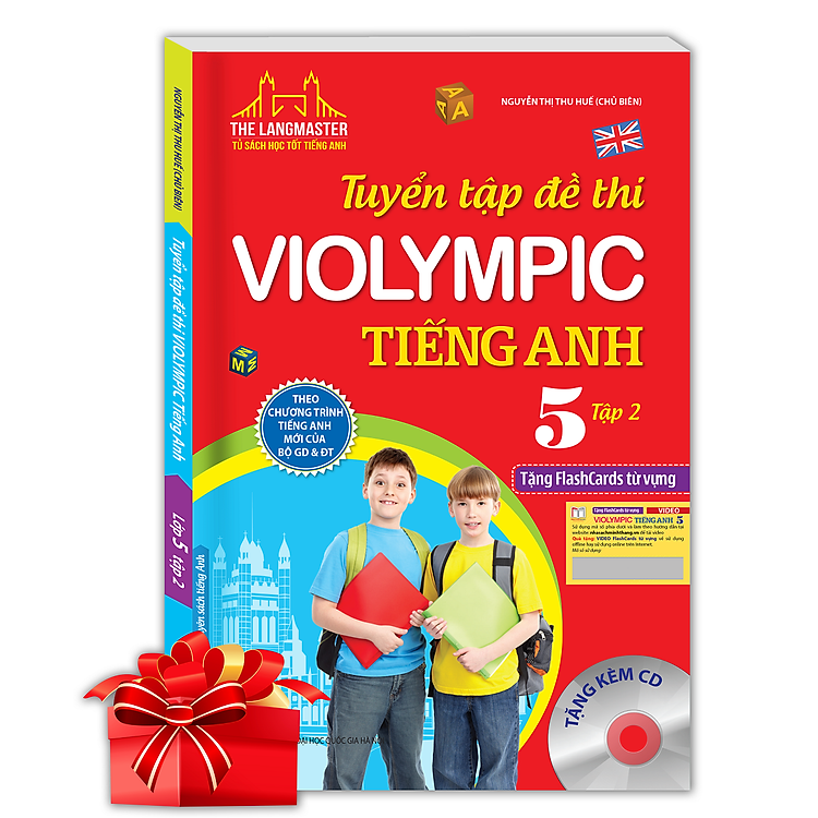 Sách The Langmaster - Tuyển Tập Đề Thi Violympic Tiếng Anh Lớp 5 (Tập 2) (Kèm CD)