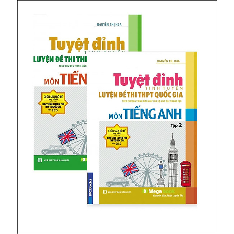 Sách Tuyệt Đỉnh Luyện Đề Thi THPT Quốc Gia - Môn Tiếng Anh (Trọn Bộ 2 Tập) - Không CD