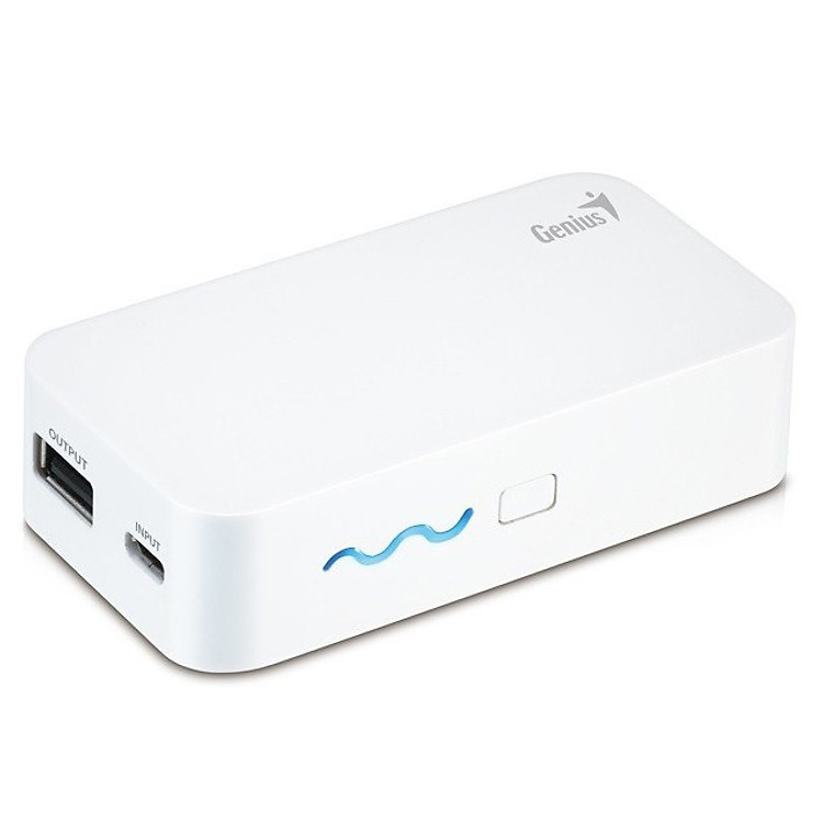 Sạc Dự Phòng Genius U521- 5200mAh - Trắng - Hàng Chính Hãng