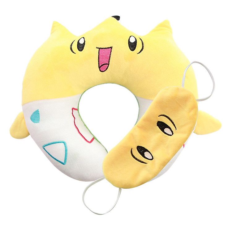 Combo Gối Chữ U Và Bịt Mắt Thivi - Trứng Vàng