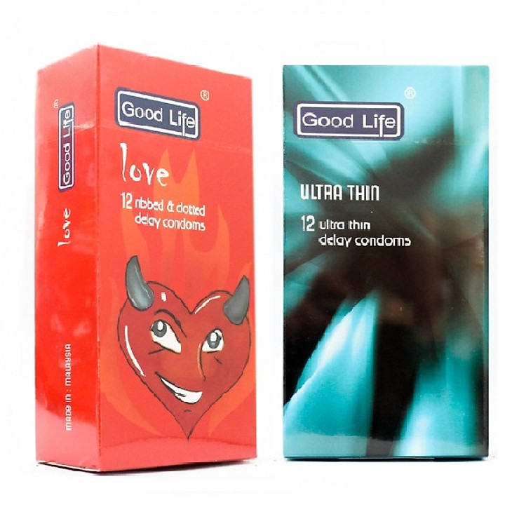 Combo Bao Cao Su Good Life - Ultra Thin + Love - 24 Bao