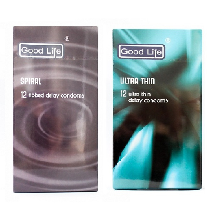 Combo Bao Cao Su Good Life - Ultra Thin + Spiral - 24 Bao