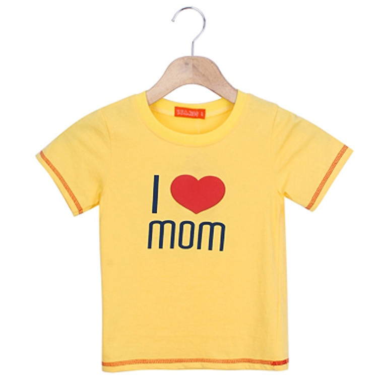 Áo Thun TE VTA KIDS I LOVE MOM NT UN50401 4-14 - Vàng