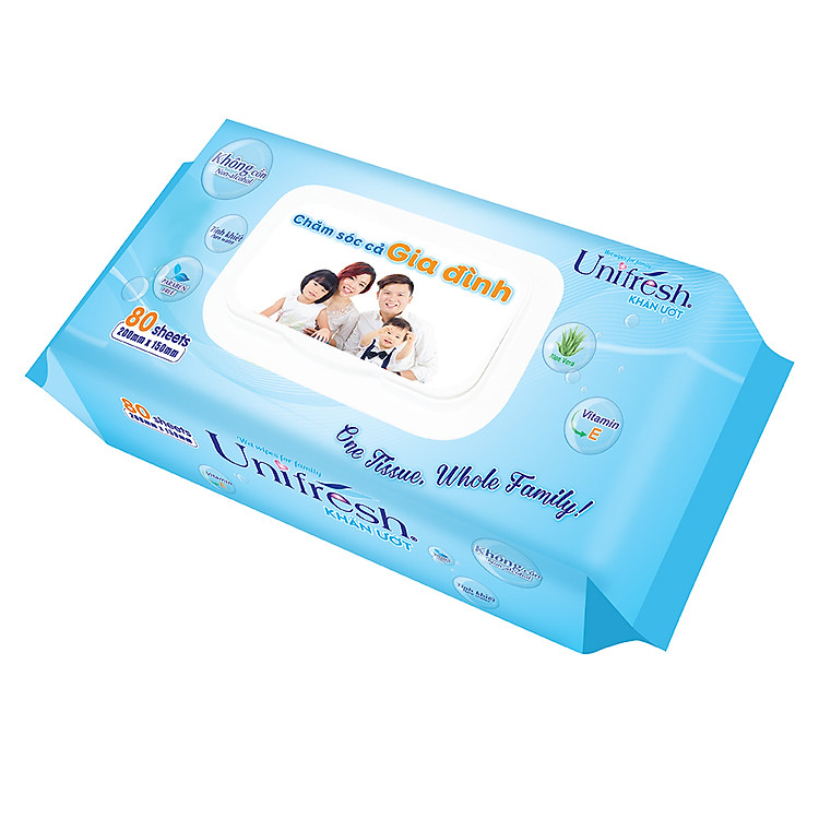 Khăn Ướt Unifresh Family 80M (80 Miếng)