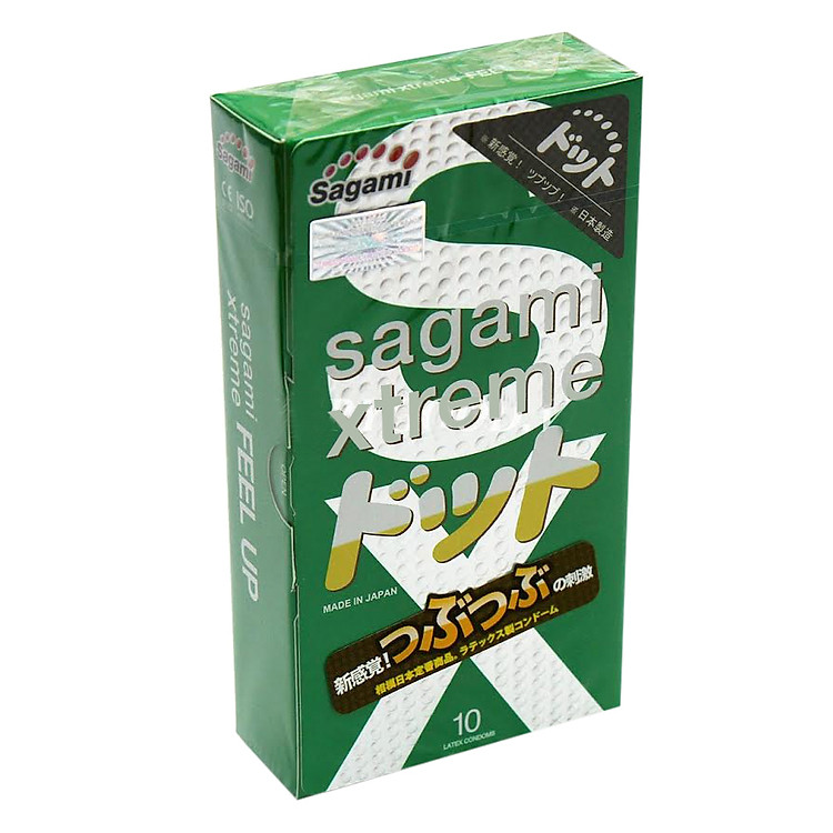 Bao Cao Su Sagami Xtreme Green - Hộp 10 Chiếc