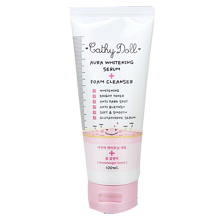 Sữa Rửa Mặt Trắng Da Cathy Doll Aura Whitening Serum Foam Cleanser (100ml)