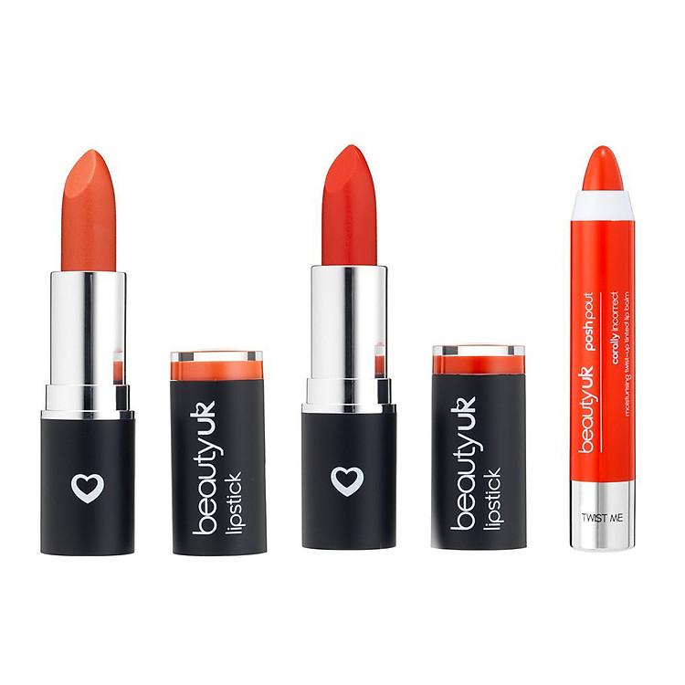 Bộ 3 Son Môi Hồng Cam Sắc Sảo Beauty UK - Combo028
