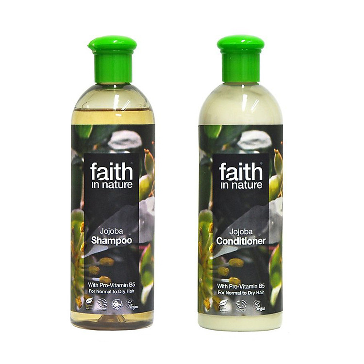 Bộ Dầu Gội - Xả Giữ Ẩm Cung Cấp Vitamin B5 Faith In Nature Tiết Kiệm 35% - Combo026