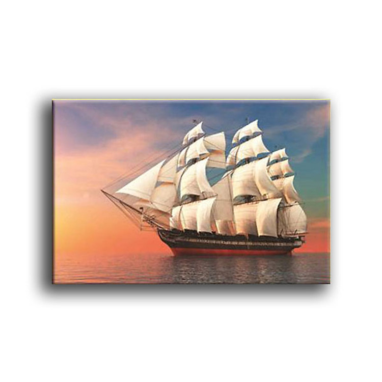 Tranh Canvas Vicdecor TCV0022 Con Thuyền Bình Minh