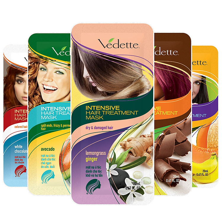 Bộ 12 Mặt Nạ Ủ Tóc Vedette 20g Các Loại