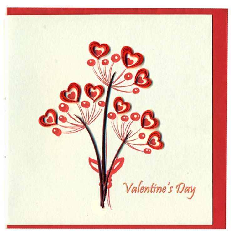 Thiệp Giấy Xoắn Việt Net - Love Valentine - Valentine's Day