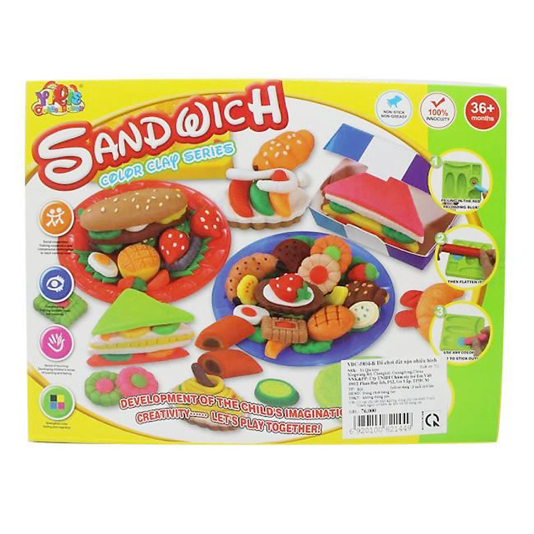 Đồ Chơi Đất Nặn Vbaby Care Hình Sandwich Mẫu 2 VBC-5804-B