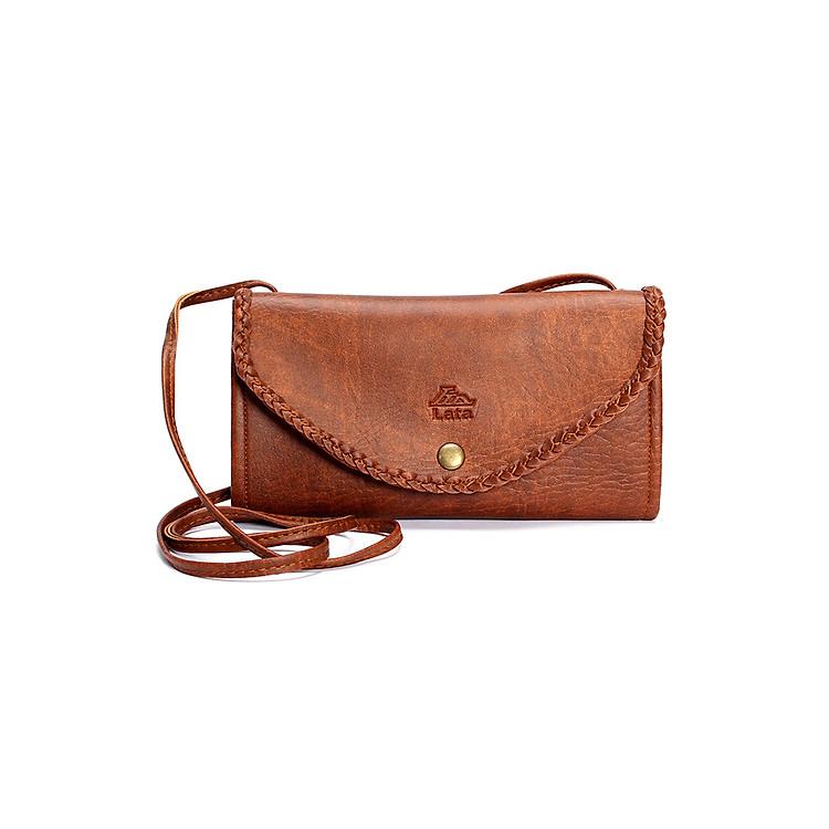 Túi Nữ Đeo Vai LATA V01 - Da Bò Đậm