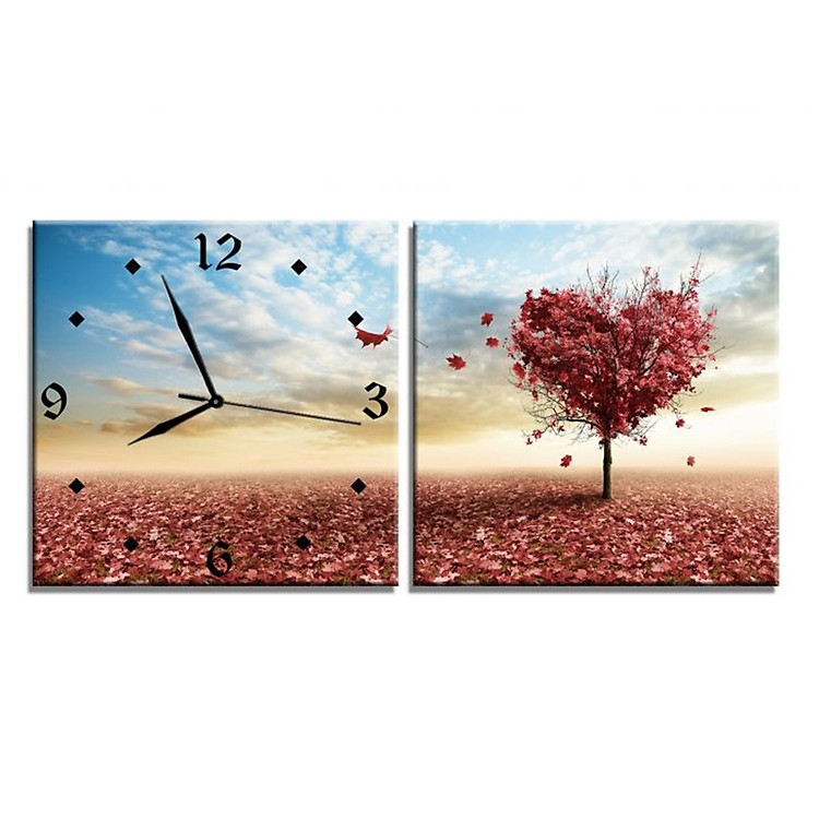 Tranh Đồng Hồ Vicdecor DHT0026 - Sắc Thu