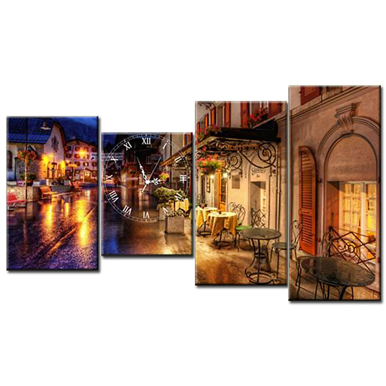 Tranh Đồng Hồ Vicdecor DHT0099 - Phố Đêm