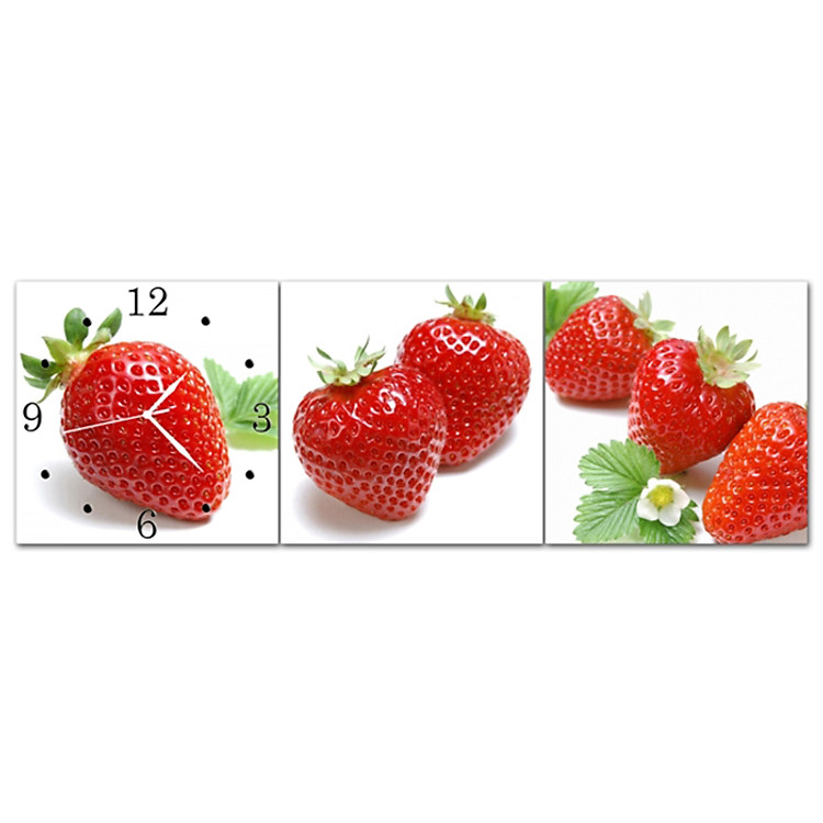 Tranh Đồng Hồ Vicdecor DHT0113 - Dâu Tây