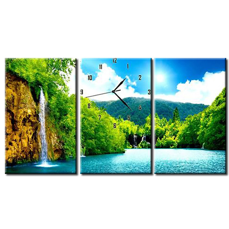 Tranh Đồng Hồ Vicdecor DHT0135 - Sơn Thủy