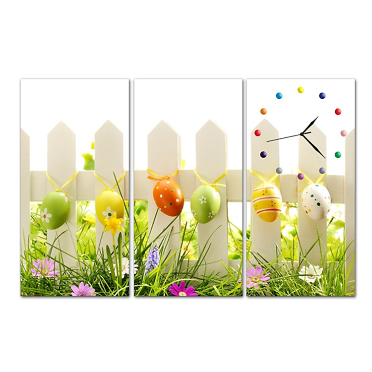 Tranh Đồng Hồ Vicdecor DHT0140 - Trứng Phục Sinh