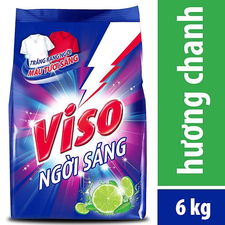 Bột Giặt Viso Trắng Sáng Hương Chanh 6kg - 32012172
