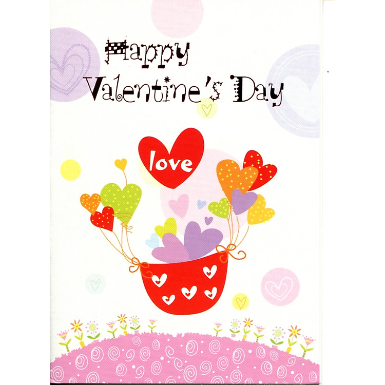 Thiệp chúc mừng Happy Valentines Day (VL-1007)