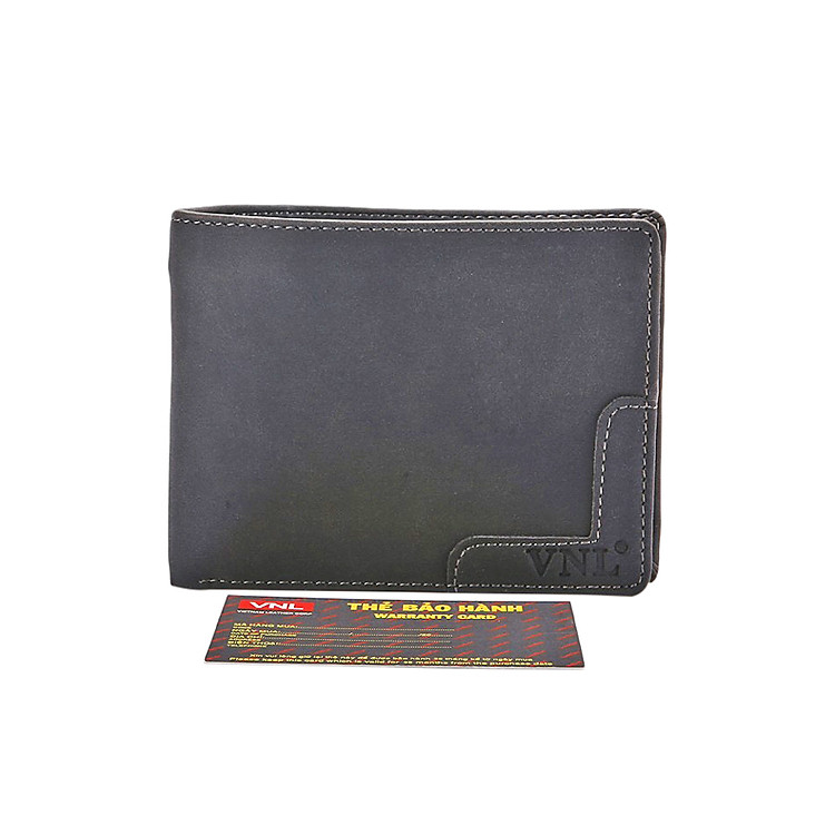 Ví Nam Da Cao Cấp Da Giày Việt Nam VNLDB1TK03 - Đen