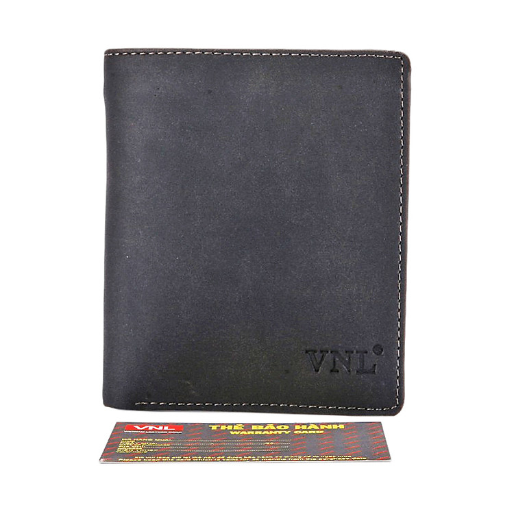Ví Nam Da Cao Cấp Da Giày Việt Nam VNLDB1TK04 - Đen