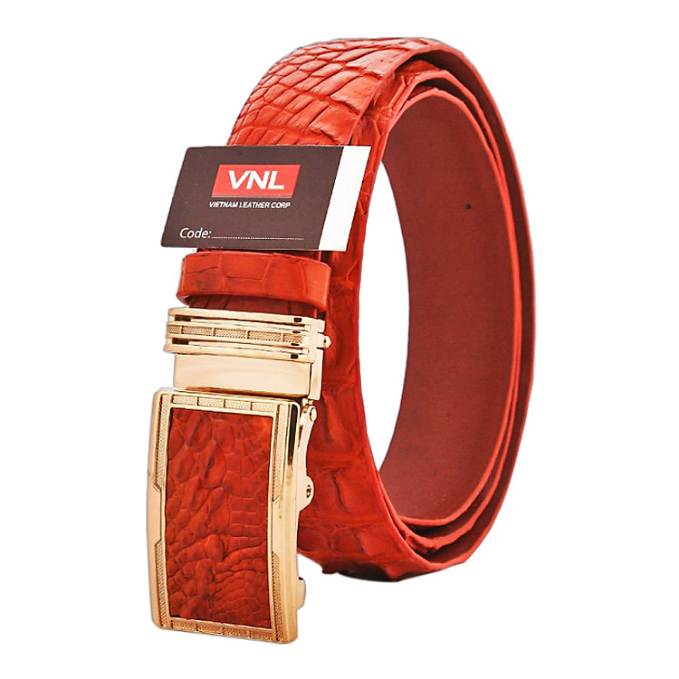 Thắt Lưng Da Cá Sấu Nam Da Thật Da Giày Việt Nam VNLDLCS0TK17NB - Da Bò Đầu Vàng