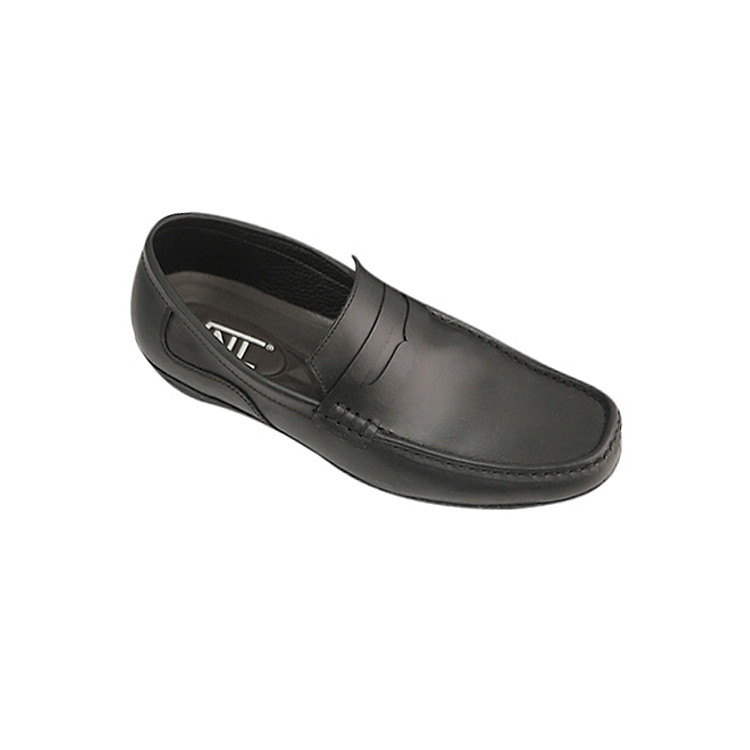 Giày Lười Nam Da Thật Cao Cấp Da Giày Việt Nam VNLMT7TK3D - Đen