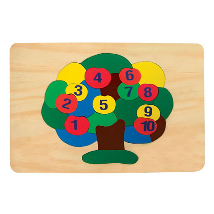Đồ Chơi Gỗ Tranh Ghép Vietoys Cây Táo Số Học VT3P-0032 (20 x 30cm)