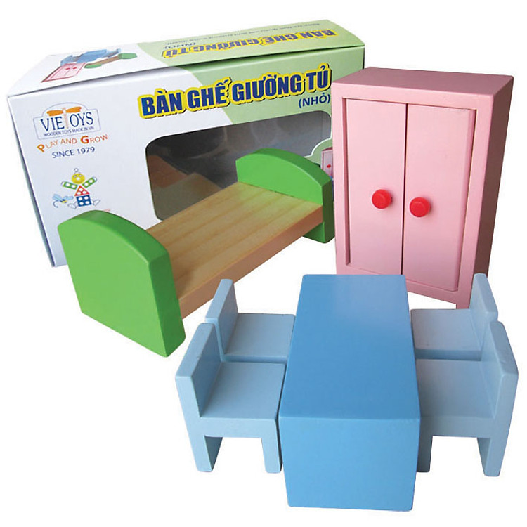 Mô hình Vietoys - Bàn Ghế Giường Tủ Nhỏ VT3P-0153