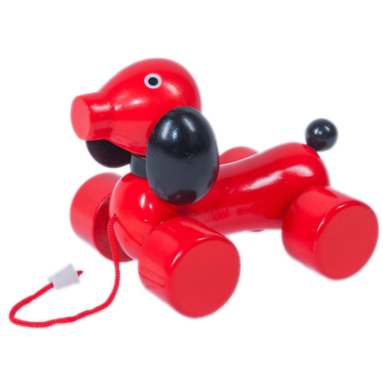 Đồ Chơi Gỗ Xếp Mô Hình Vietoys Xe Hình Cún Con VTU3-0013-2 - Đỏ