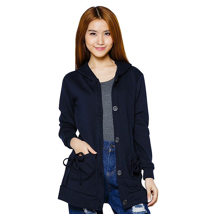 Áo Khoác Nữ Form Dài Hàn Quốc Phúc An w0004_xanhden - Xanh Đen (Freesize)