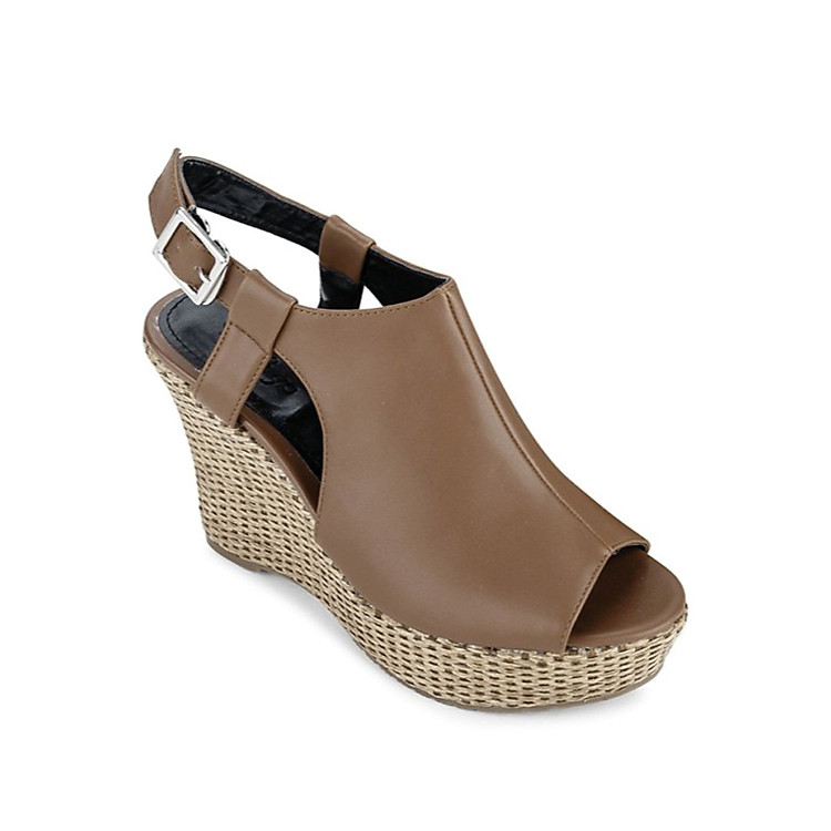 Giày Sandals Đế Xuồng 10cm Up & Go W010-492-BRO- Nâu