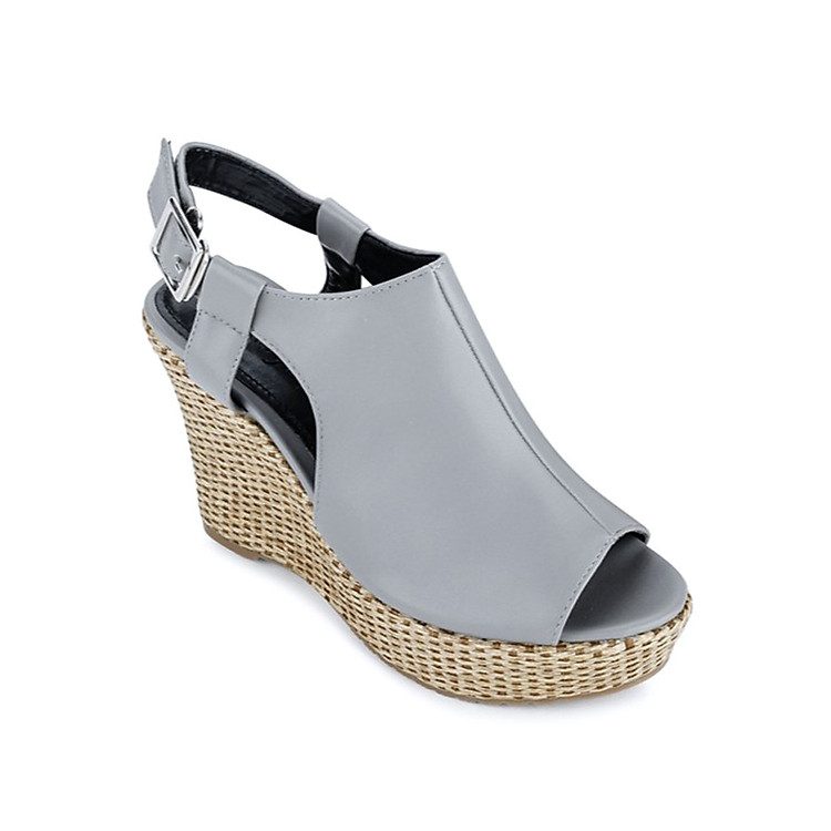 Giày Sandals Đế Xuồng 10cm Up & Go W010-492-GRY- Xám