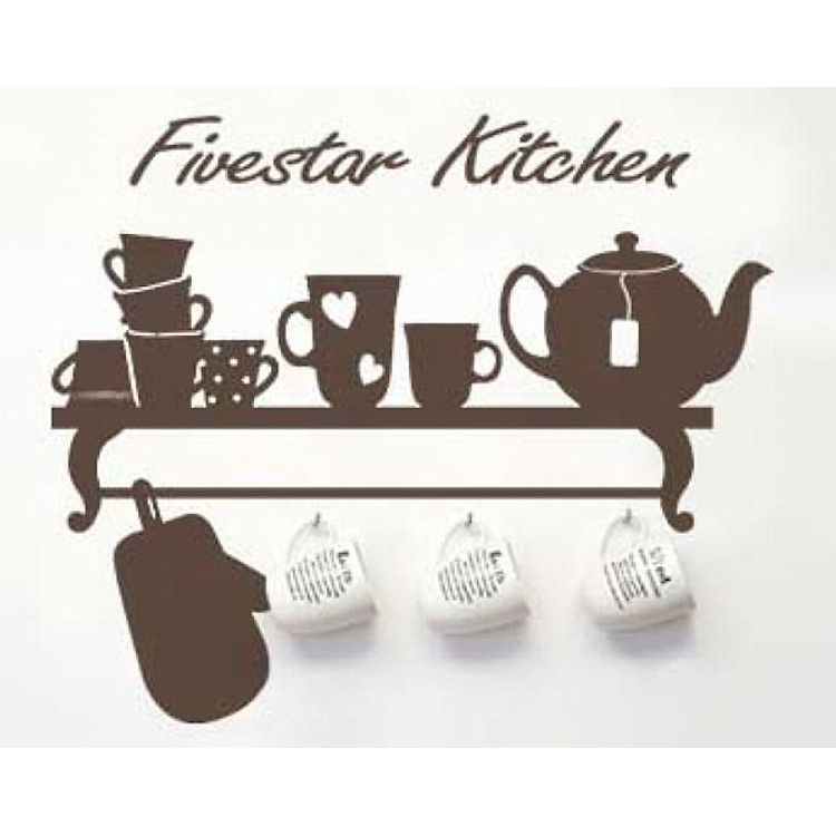 Decal Dán Tường NineWall Fivestar Kitchen DK009