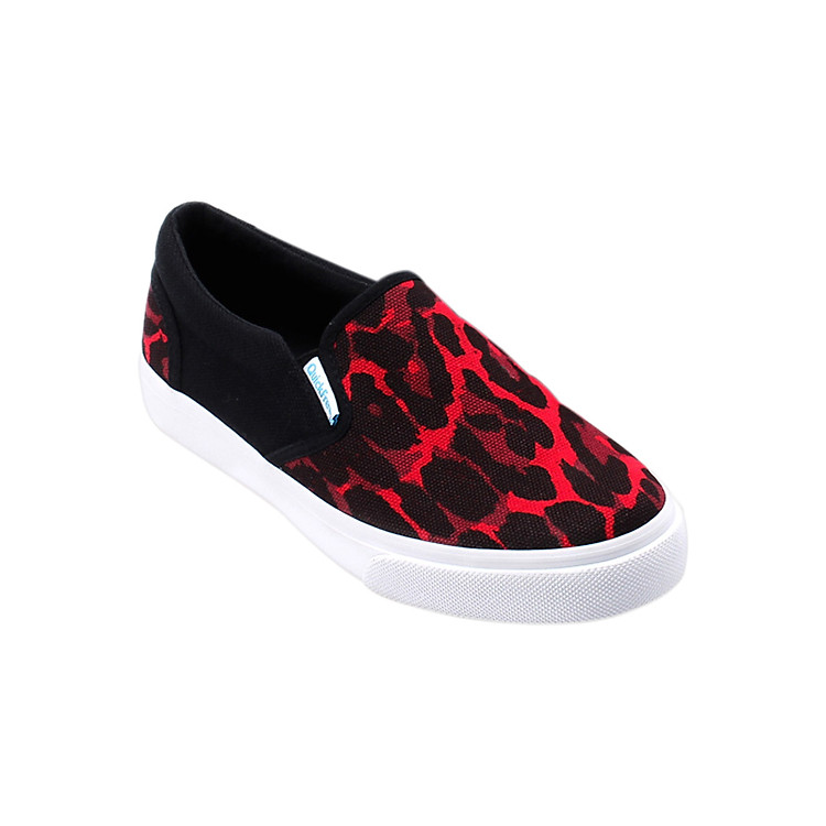 Giày Lười Canvas Nữ QuickFree Lightly W150301-005 - Đen Phối Đỏ