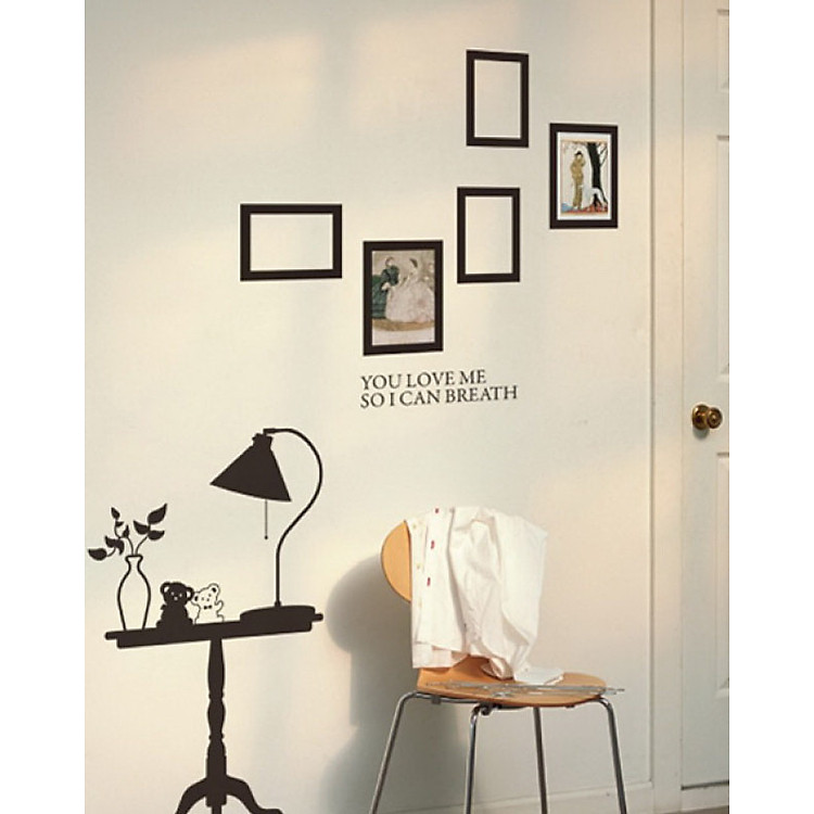 Decal Dán Tường NineWall You Love Me DF001